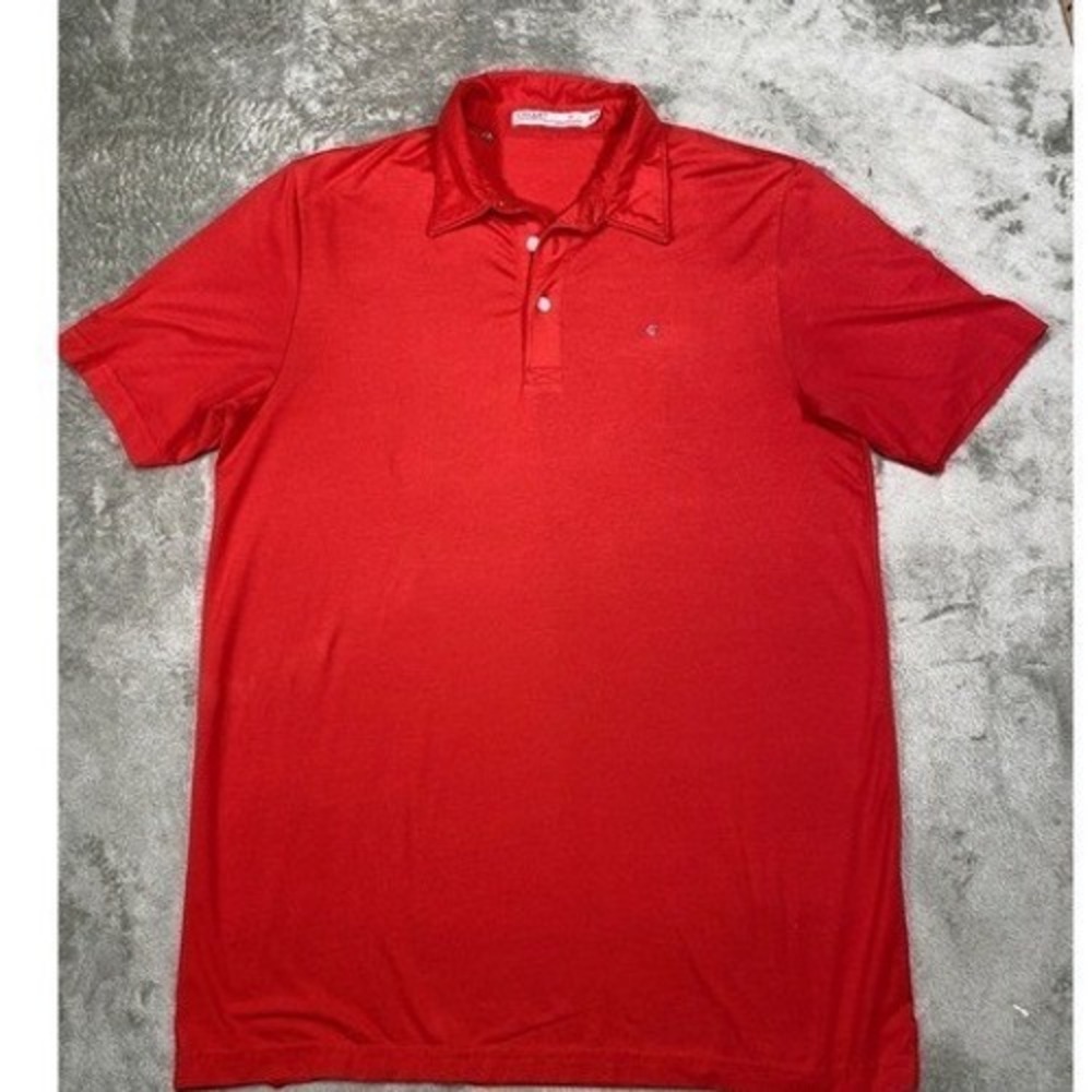 Criquet Polo Shirt Mens Medium Red Performance Pima Cotton Golf Classic Top